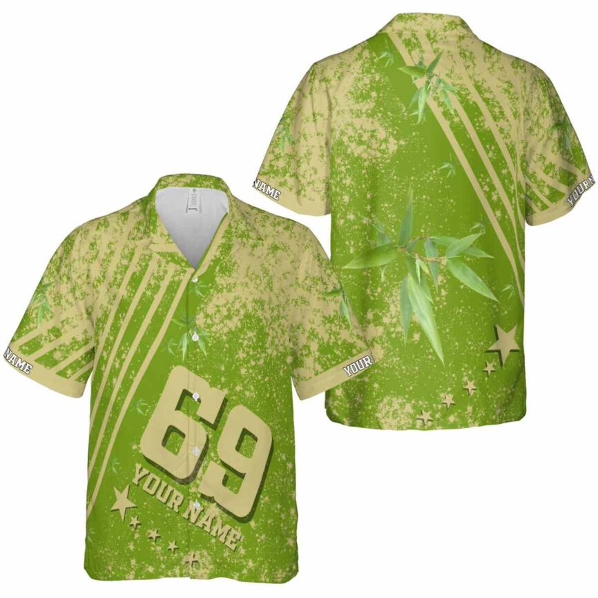 Personalized Bamboo Stripe Burst Hawaiian Shirt Premium grade