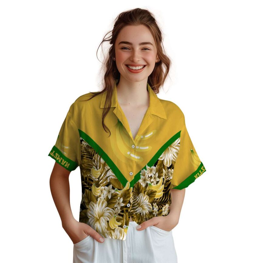 Personalized Banana Bold Floral Number Hawaiian Shirt Top rated