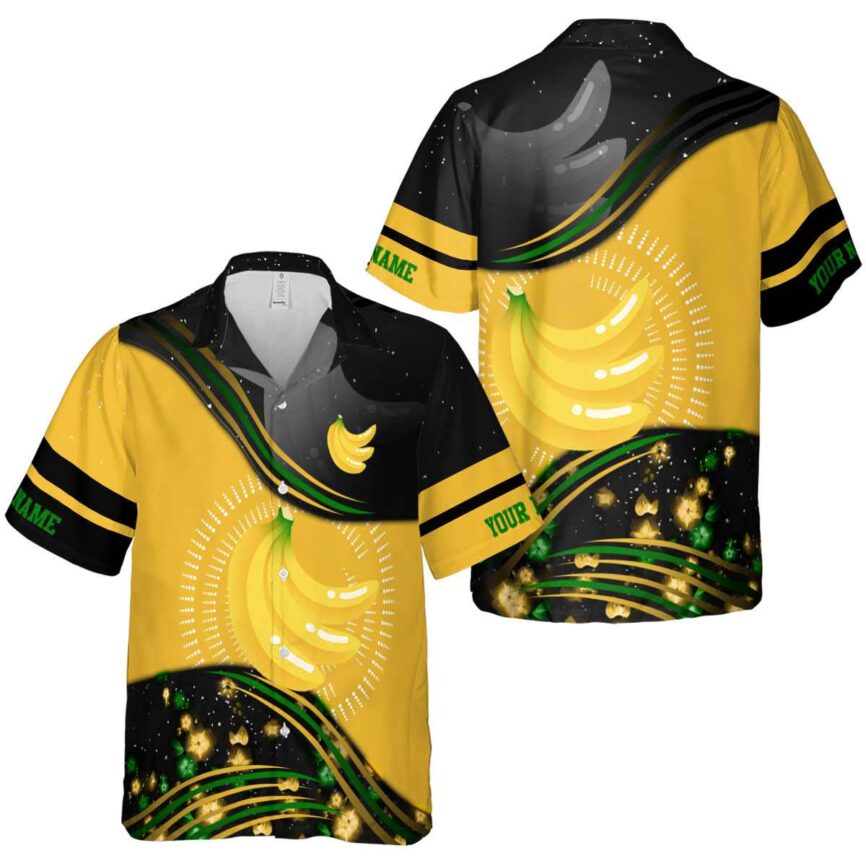 Personalized Banana Dynamic Swirl Hawaiian Shirt Premium grade