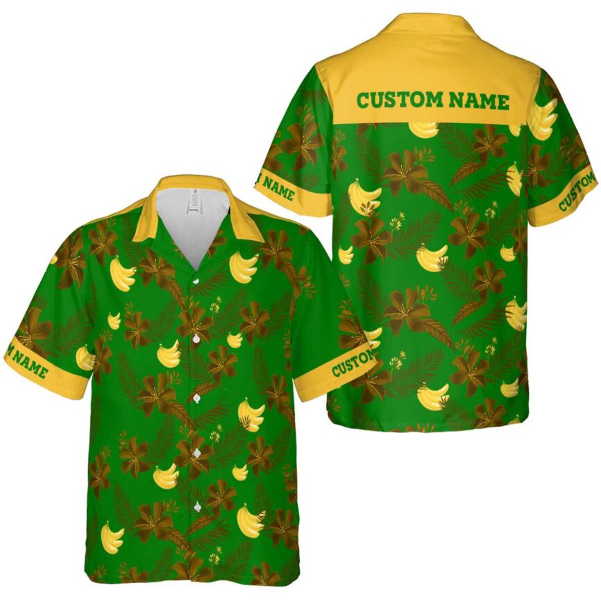 Personalized Banana Tropical Flower Hawaiian Shirt Premium grade