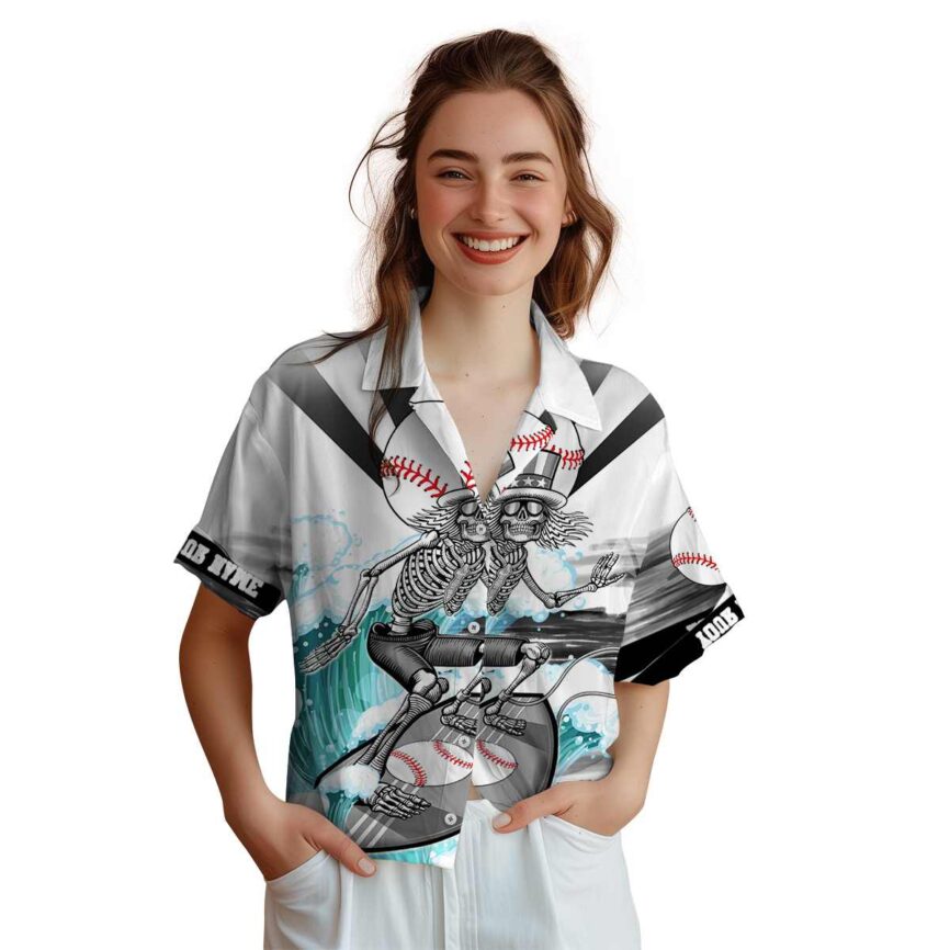 Personalized Baseball Grateful Dead Motif Hawaiian Shirt Top rated