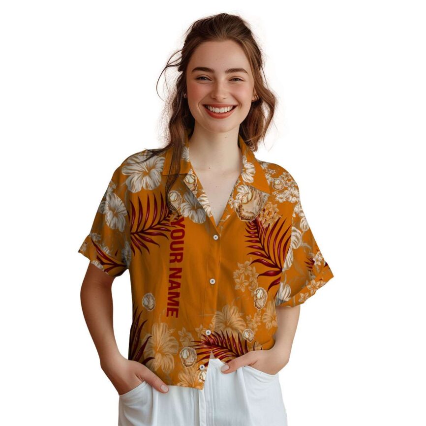 Personalized Baseball Hibiscus Pattern Hawaiian Shirt Top rated