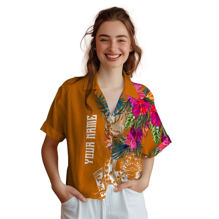 Personalized Baseball Polynesian Flowers Hawaiian Shirt Top rated