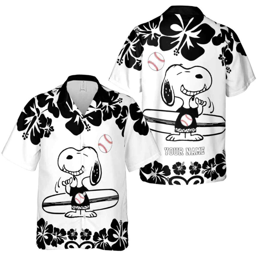 Personalized Baseball Surfing Snoopy Hawaiian Shirt Premium grade