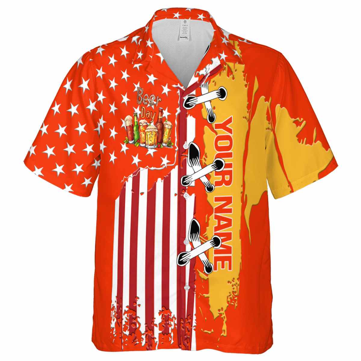 Personalized Beer Flag Stitches Hawaiian Shirt Fashion forward Personalized Beer Flag Stitches Hawaiian Shirt Fashion forward