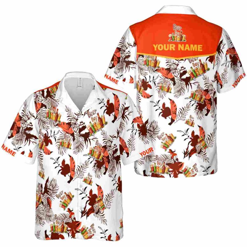 Personalized Beer Leafy Accents Hawaiian Shirt Premium grade