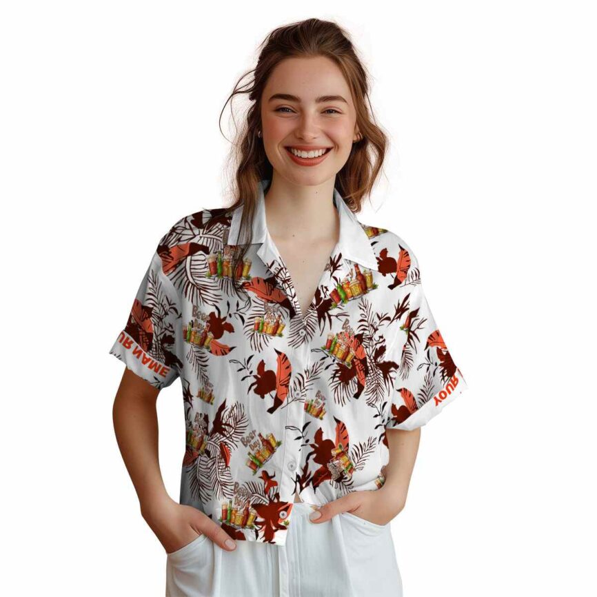 Personalized Beer Leafy Accents Hawaiian Shirt Top rated