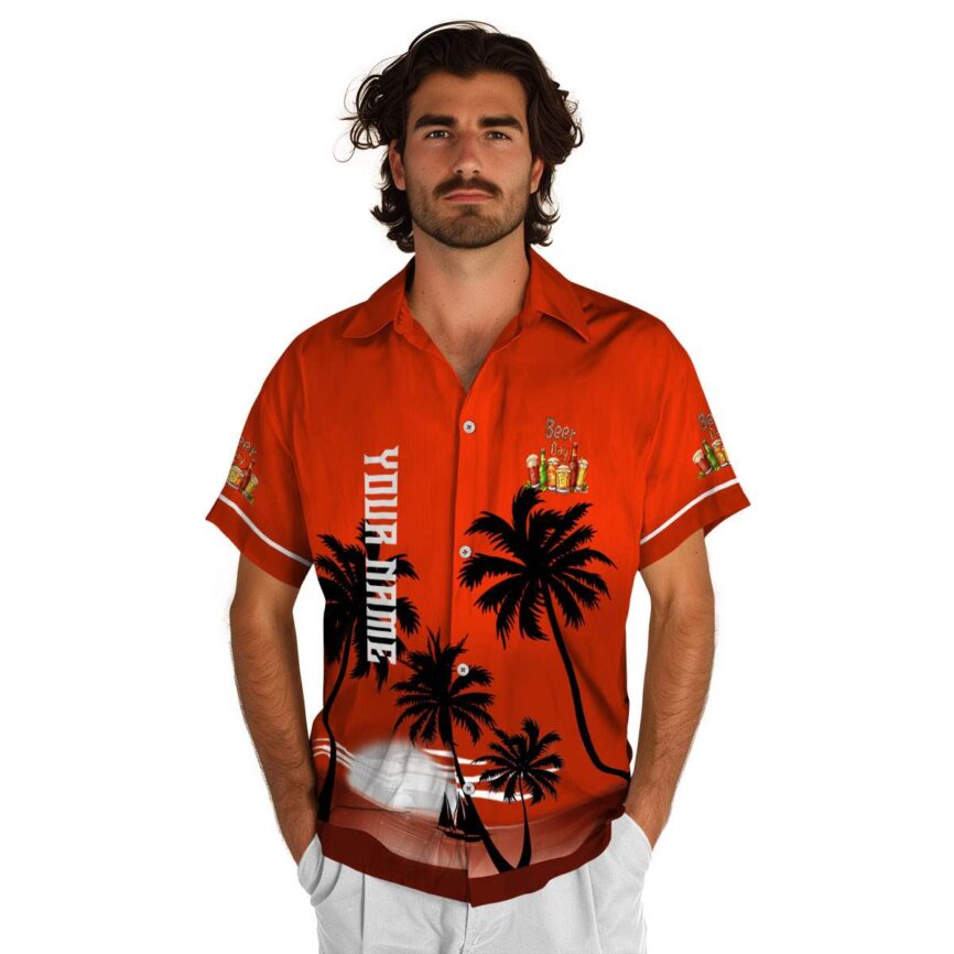 Personalized Beer Ocean Sunset Hawaiian Shirt New Arrival