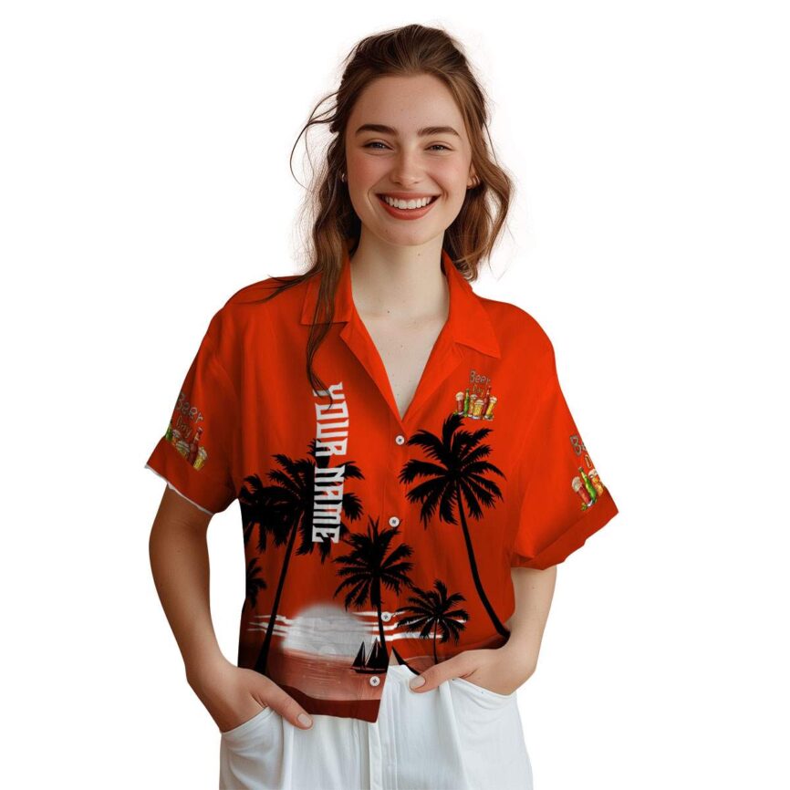 Personalized Beer Ocean Sunset Hawaiian Shirt Top rated