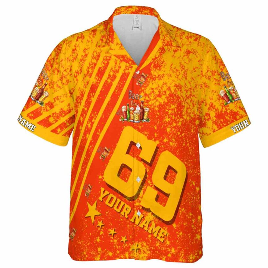Personalized Beer Stripe Burst Hawaiian Shirt Fashion forward