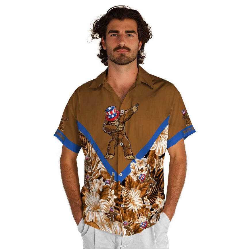 Personalized Bigfoot Bold Floral Number Hawaiian Shirt New Arrival