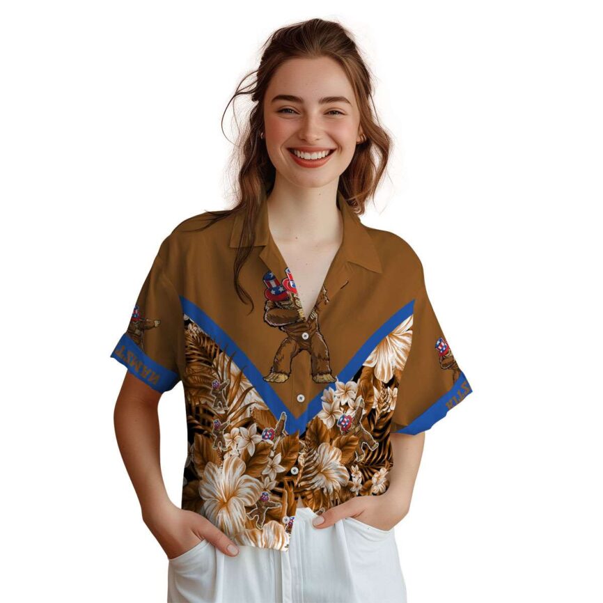 Personalized Bigfoot Bold Floral Number Hawaiian Shirt Top rated