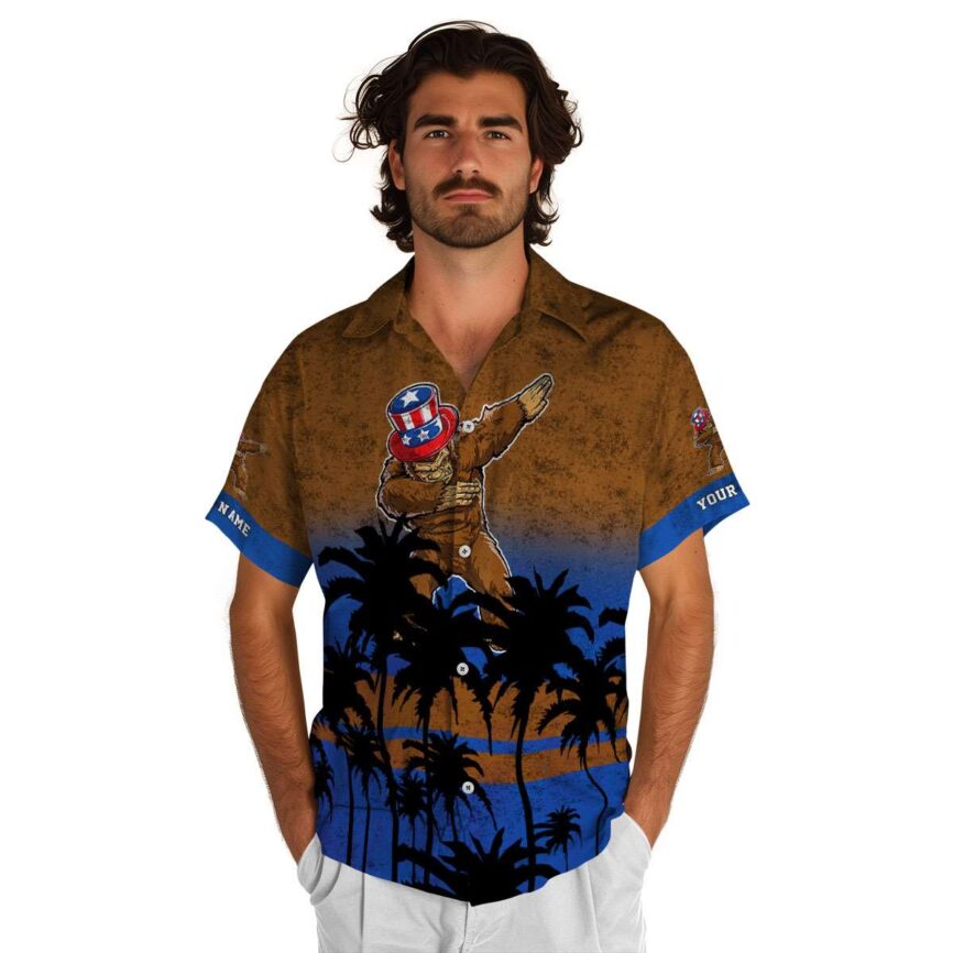 Personalized Bigfoot Sunset Gradient Hawaiian Shirt New Arrival