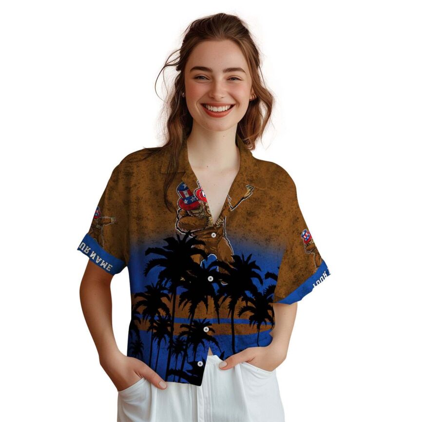 Personalized Bigfoot Sunset Gradient Hawaiian Shirt Top rated