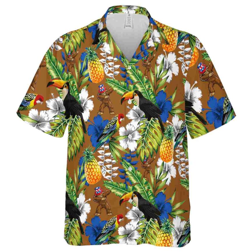 Personalized Bigfoot Toucan Bird Hawaiian Shirt Fashion forward