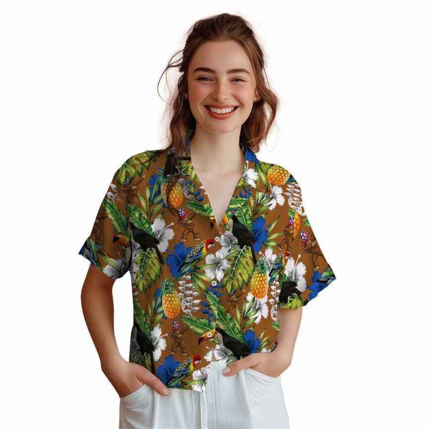 Personalized Bigfoot Toucan Bird Hawaiian Shirt Top rated
