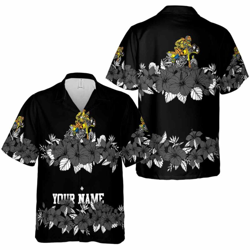 Personalized Biker Hibiscus Band Hawaiian Shirt Premium grade