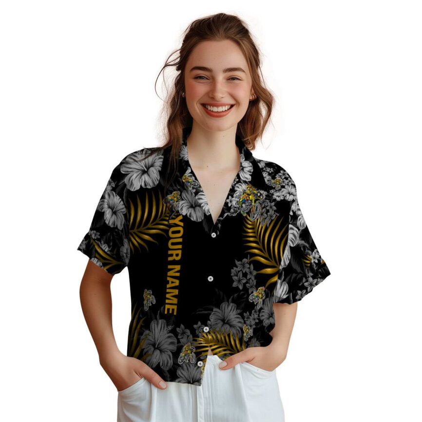 Personalized Biker Hibiscus Pattern Hawaiian Shirt Top rated