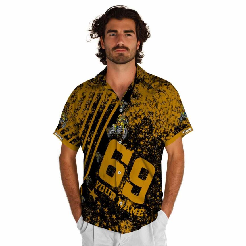 Personalized Biker Stripe Burst Hawaiian Shirt New Arrival