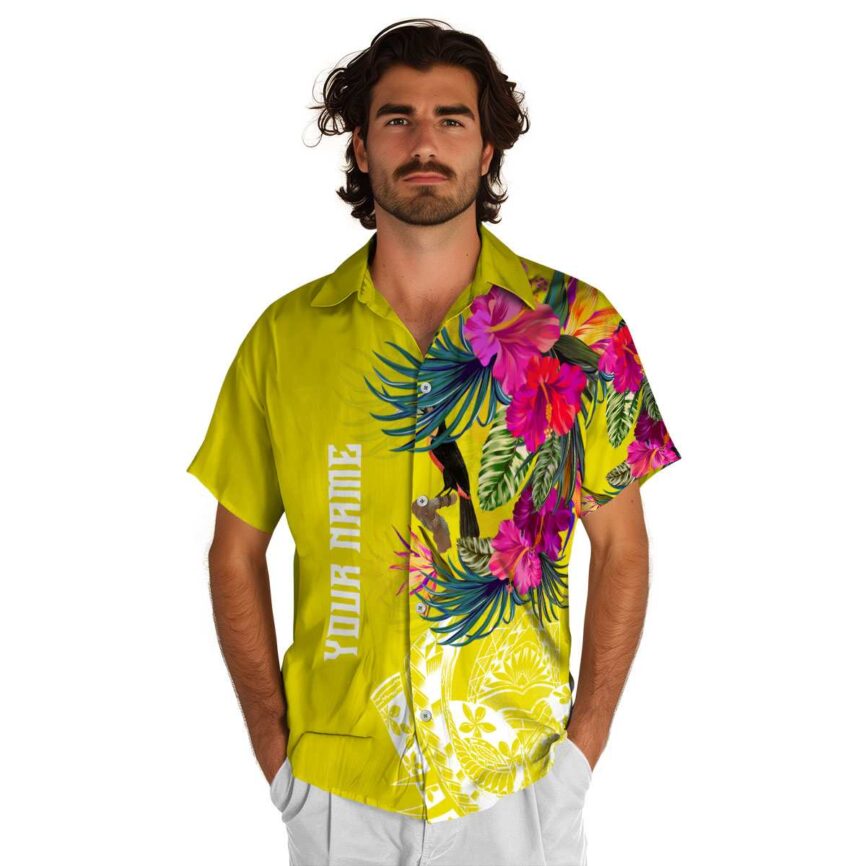 Personalized Bird Polynesian Flowers Hawaiian Shirt New Arrival