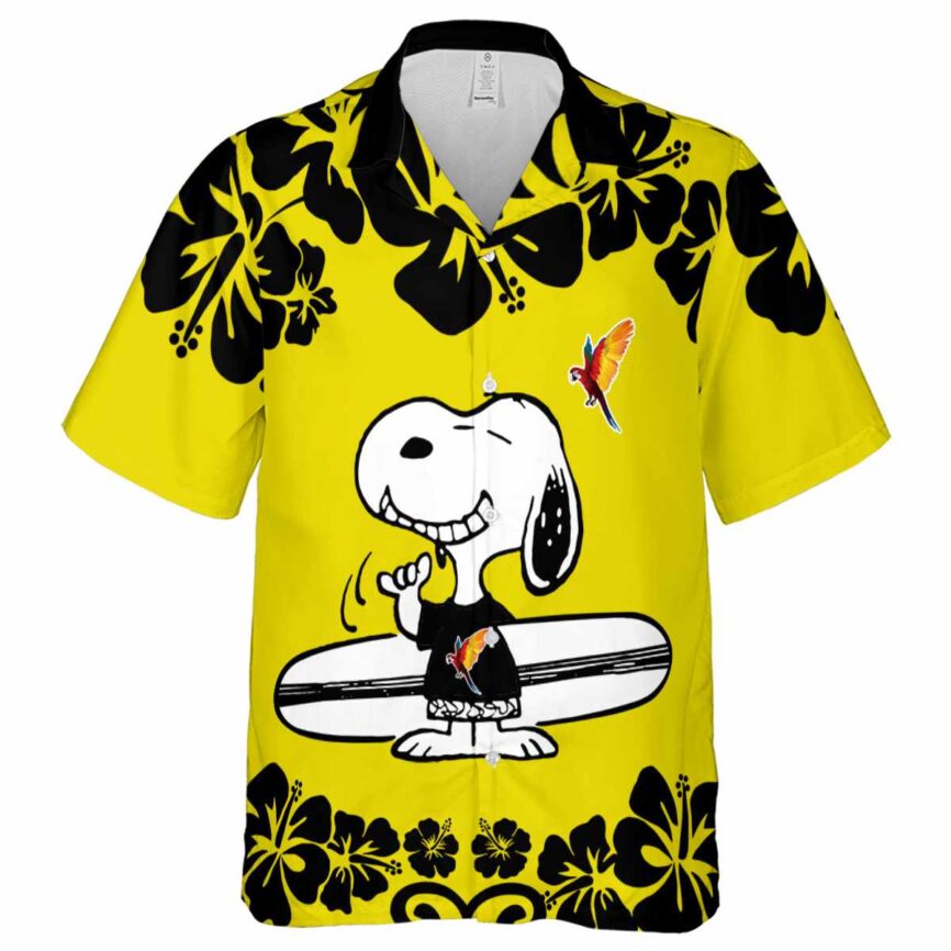 Personalized Bird Surfing Snoopy Hawaiian Shirt Fashion forward