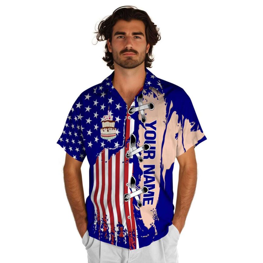 Personalized Birthday Flag Stitches Hawaiian Shirt New Arrival