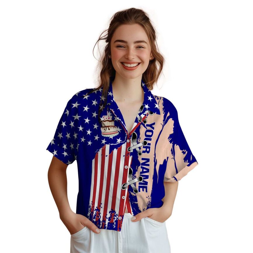 Personalized Birthday Flag Stitches Hawaiian Shirt Top rated