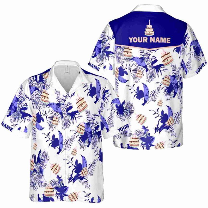 Personalized Birthday Leafy Accents Hawaiian Shirt Premium grade