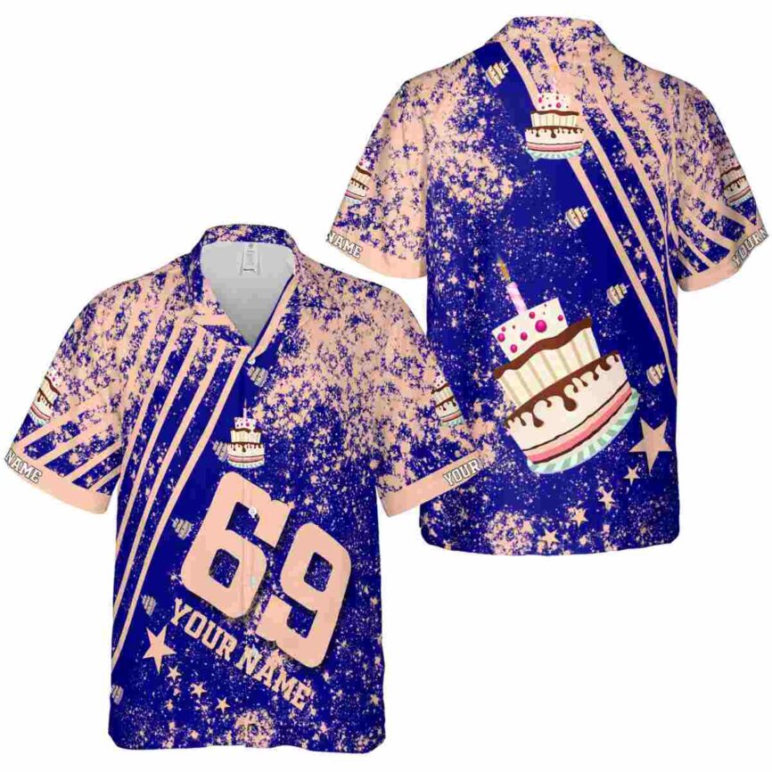 Personalized Birthday Stripe Burst Hawaiian Shirt Premium grade