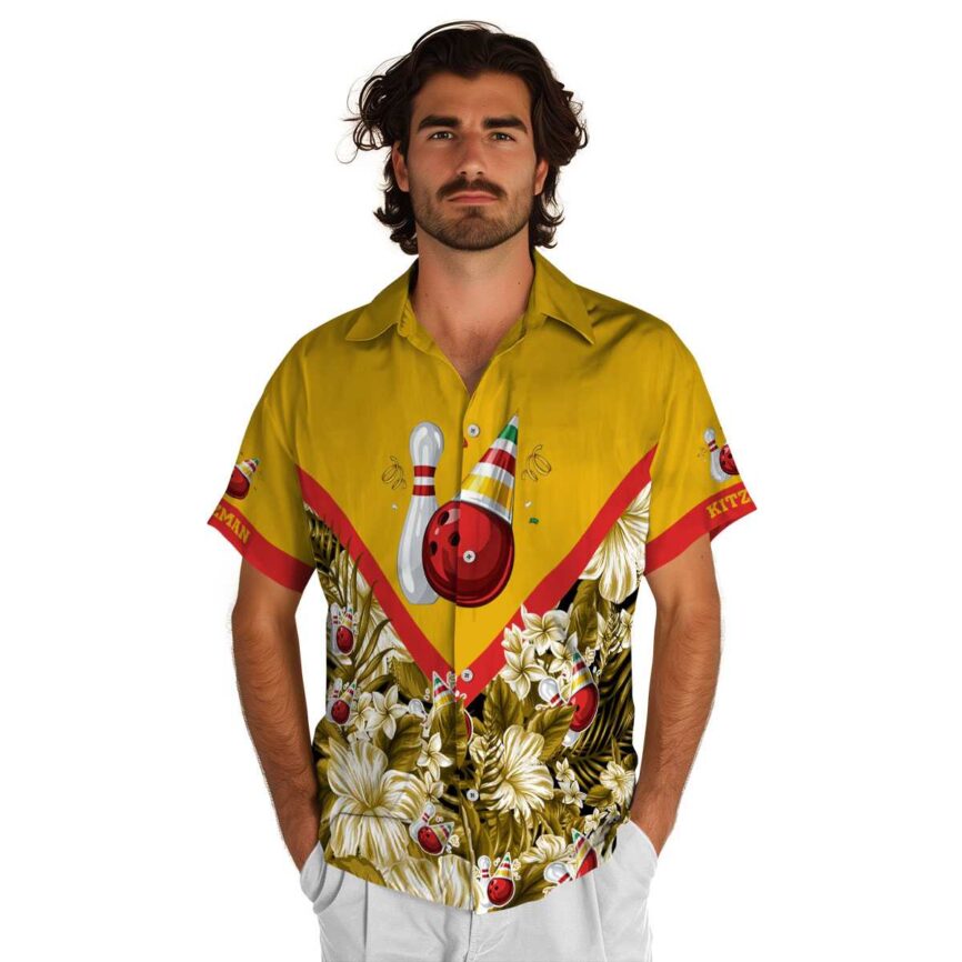 Personalized Bowling Bold Floral Number Hawaiian Shirt New Arrival