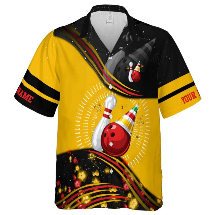 Personalized Bowling Dynamic Swirl Hawaiian Shirt Fashion forward