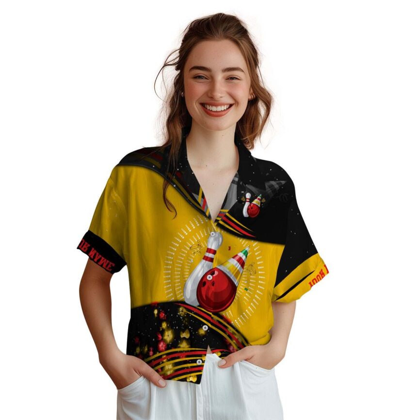 Personalized Bowling Dynamic Swirl Hawaiian Shirt Top rated