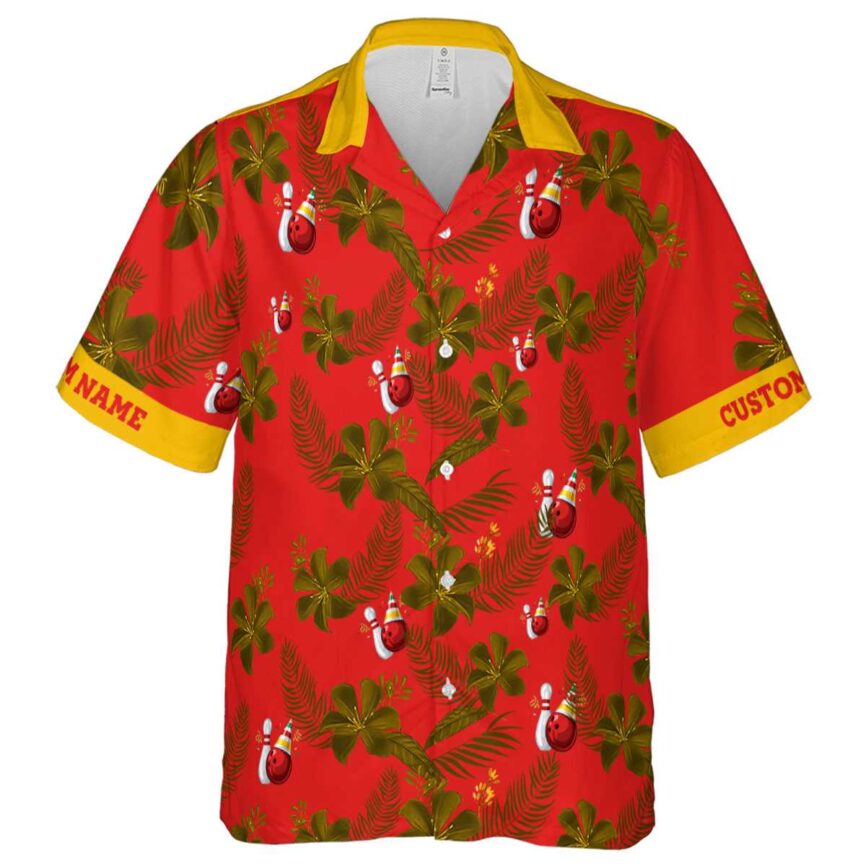 Personalized Bowling Tropical Flower Hawaiian Shirt Fashion forward