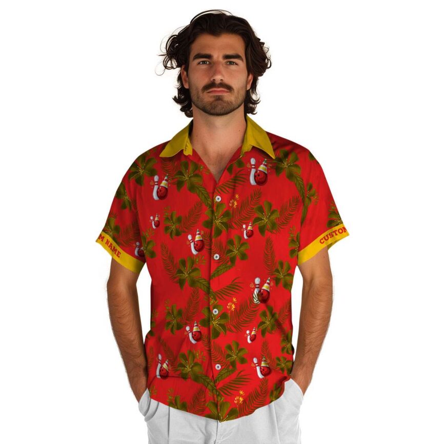 Personalized Bowling Tropical Flower Hawaiian Shirt New Arrival