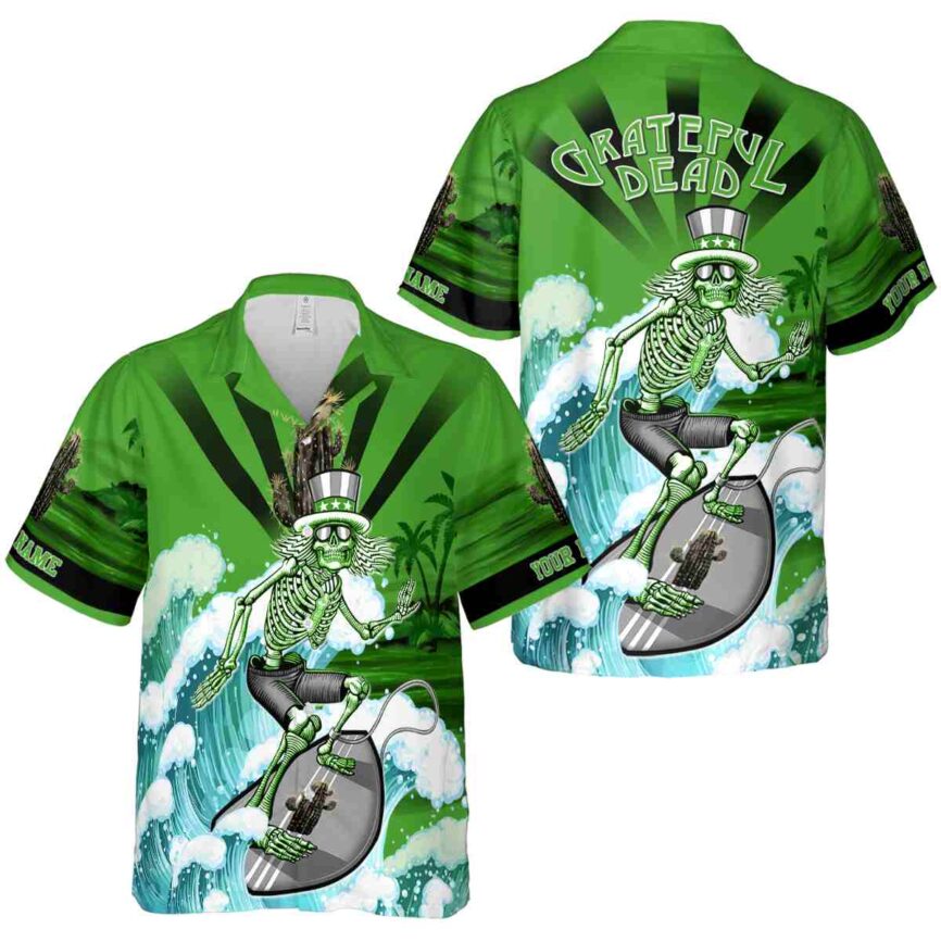 Personalized Cactus Grateful Dead Motif Hawaiian Shirt Premium grade