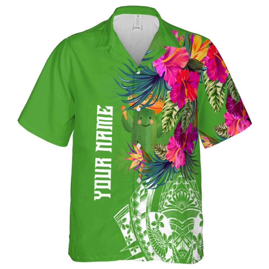 Personalized Cactus Polynesian Flowers Hawaiian Shirt Fashion forward