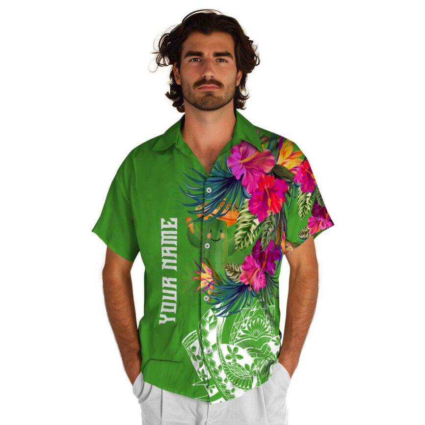Personalized Cactus Polynesian Flowers Hawaiian Shirt New Arrival