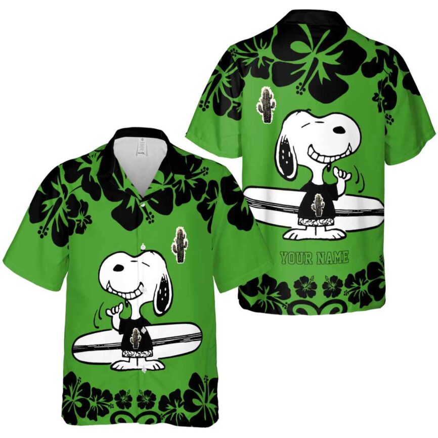 Personalized Cactus Surfing Snoopy Hawaiian Shirt Premium grade