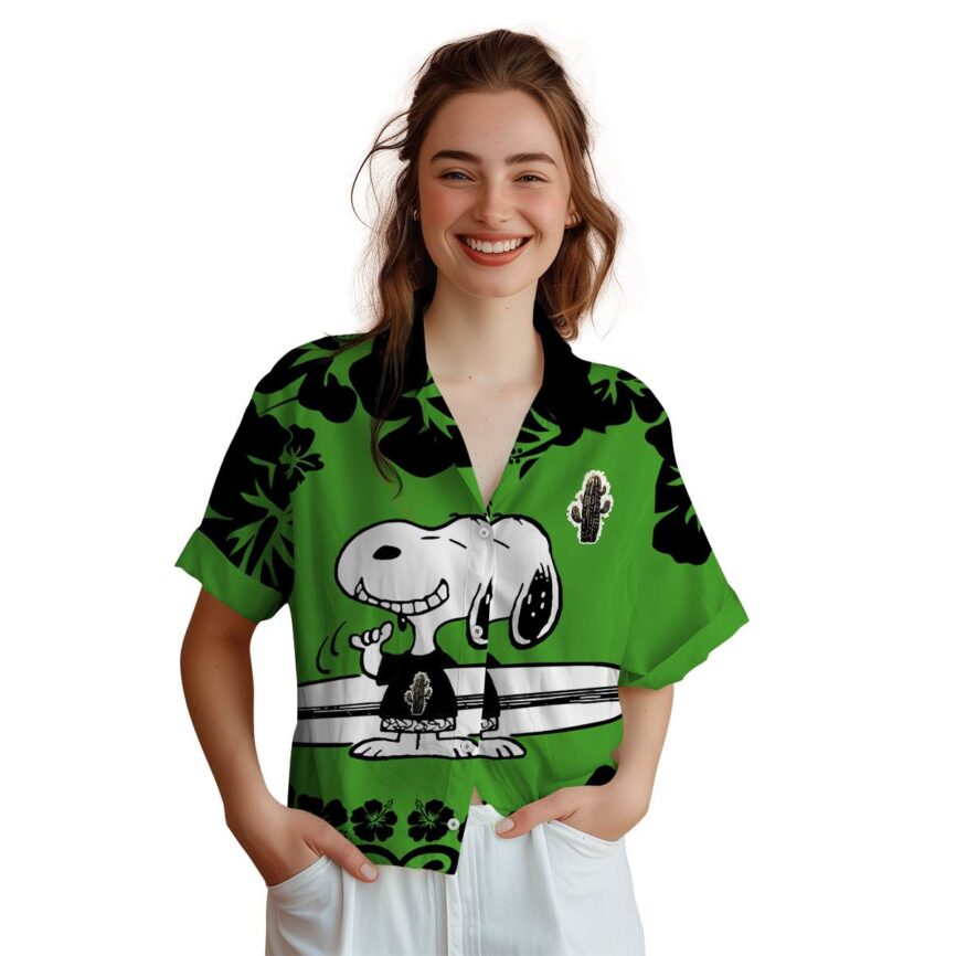 Personalized Cactus Surfing Snoopy Hawaiian Shirt Top rated
