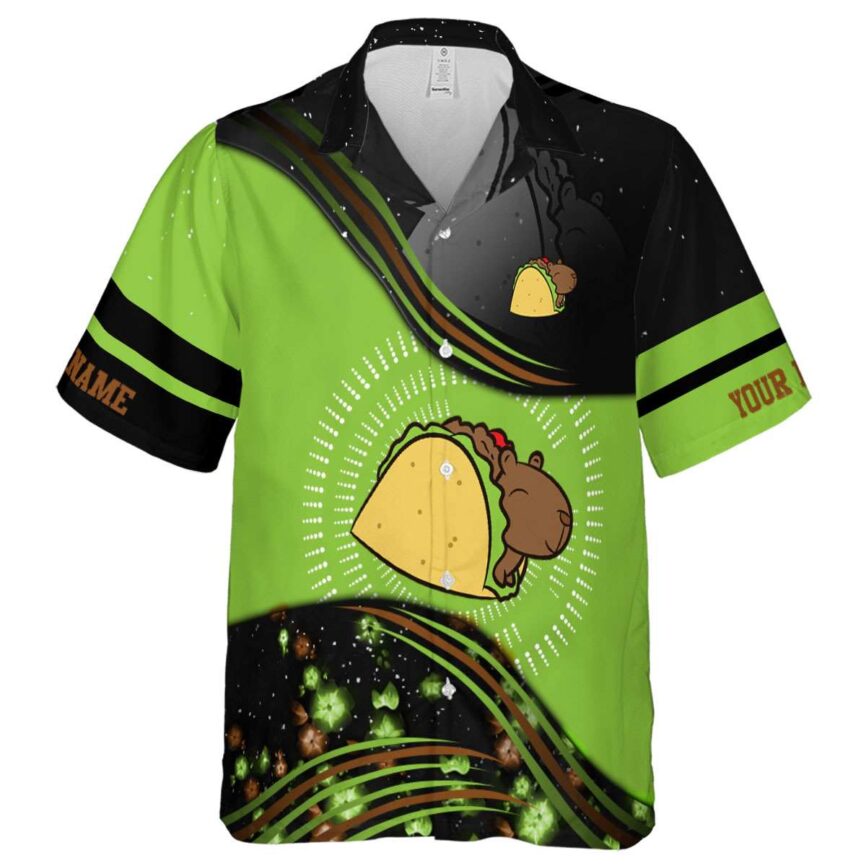 Personalized Capybara Dynamic Swirl Hawaiian Shirt Fashion forward