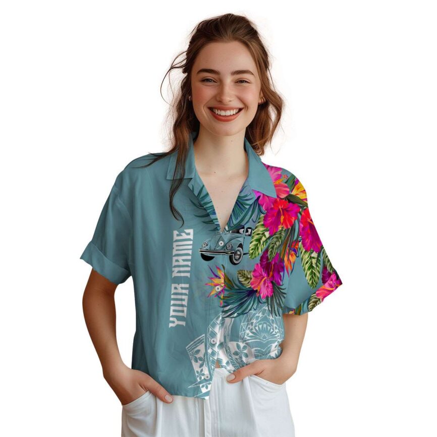 Personalized Car Polynesian Flowers Hawaiian Shirt Top rated