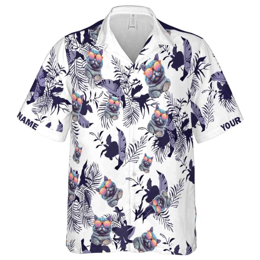 Personalized Cat Leafy Accents Hawaiian Shirt Fashion forward