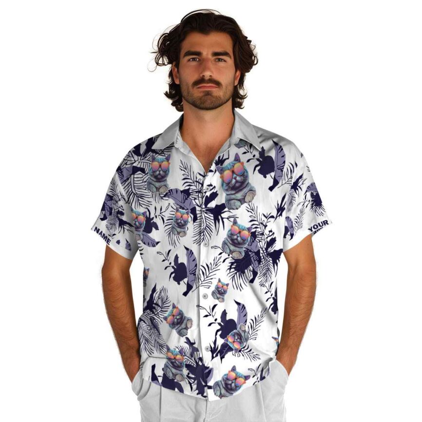 Personalized Cat Leafy Accents Hawaiian Shirt New Arrival