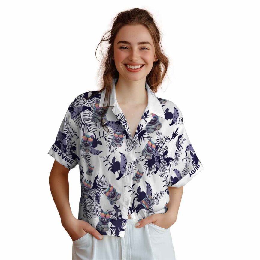 Personalized Cat Leafy Accents Hawaiian Shirt Top rated
