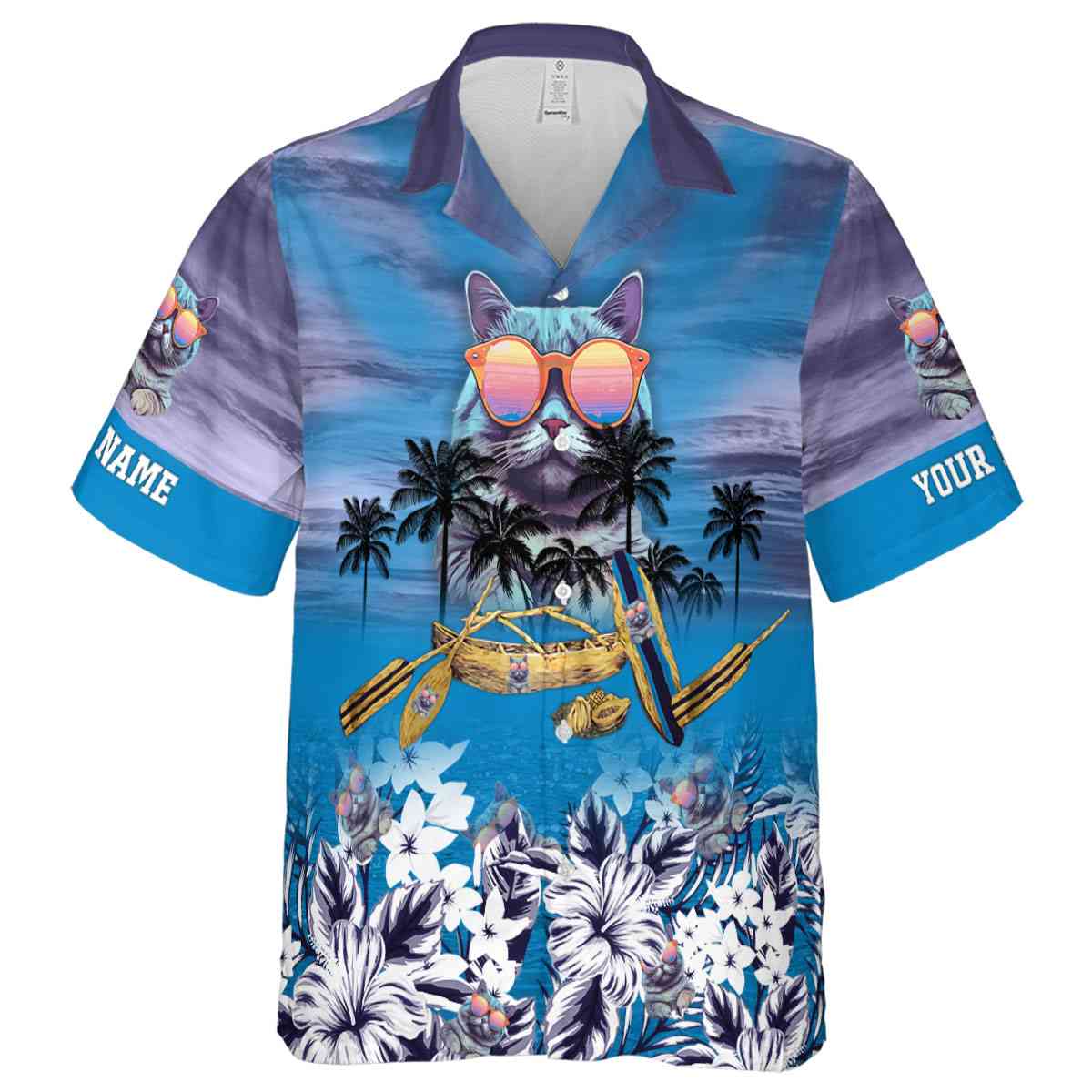 Personalized Cat Sunset Beach Canoe Hawaiian Shirt Fashion forward Personalized Cat Sunset Beach Canoe Hawaiian Shirt Fashion forward