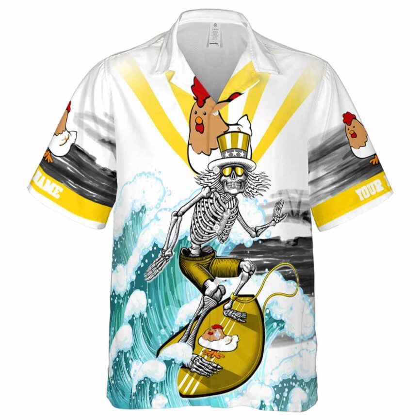 Personalized Chicken Grateful Dead Motif Hawaiian Shirt Fashion forward