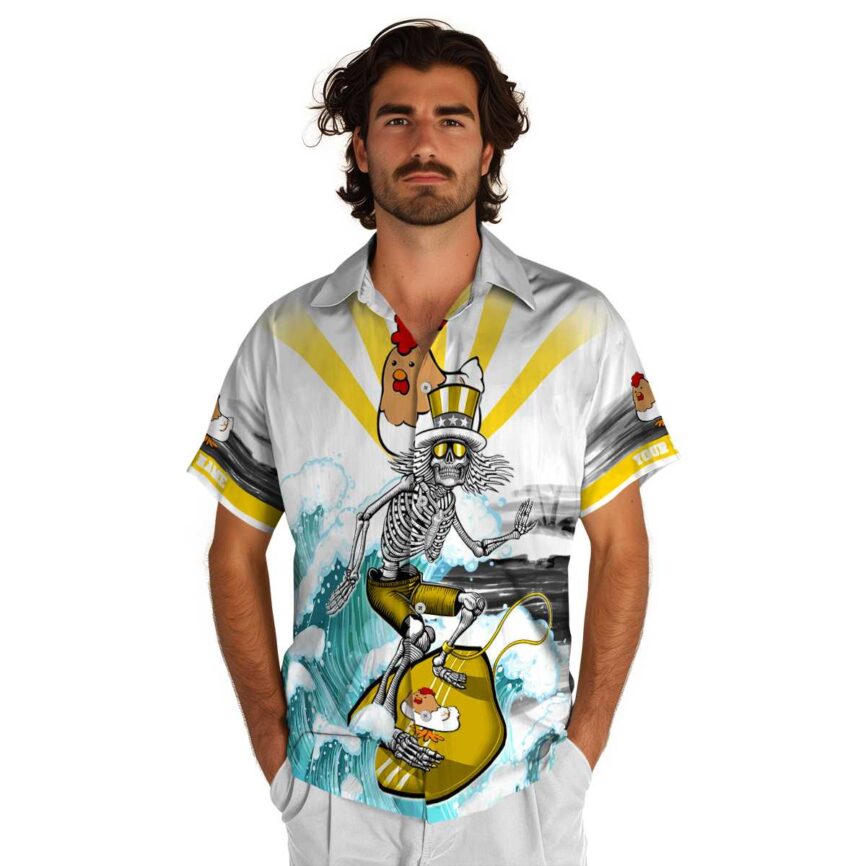 Personalized Chicken Grateful Dead Motif Hawaiian Shirt New Arrival