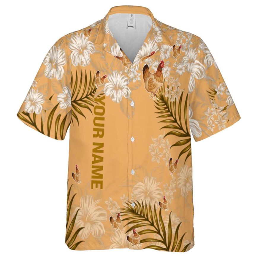 Personalized Chicken Hibiscus Pattern Hawaiian Shirt Fashion forward