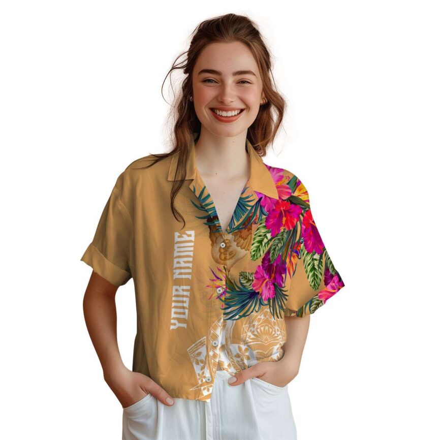 Personalized Chicken Polynesian Flowers Hawaiian Shirt Top rated