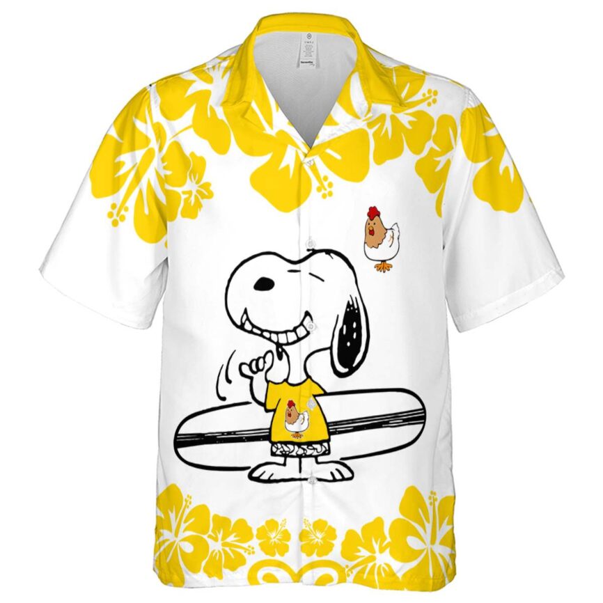 Personalized Chicken Surfing Snoopy Hawaiian Shirt Fashion forward